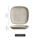 Retro Ceramic Sushi & Dumpling Plate - Rectangular Japanese Tableware in Mesh White or Bronze