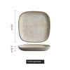 Retro Ceramic Sushi & Dumpling Plate - Rectangular Japanese Tableware in Mesh White or Bronze