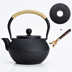 Akari Japanese Cast Iron Pot - 0.8–0.9L Semi-Handcrafted Tetsubin-Style Teapot