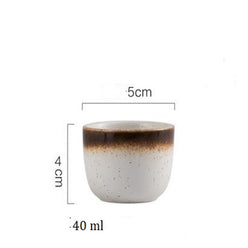 Ceramic Sake Cup - Japanese Retro Wine Glass, High-Temperature Fired Ceramic
