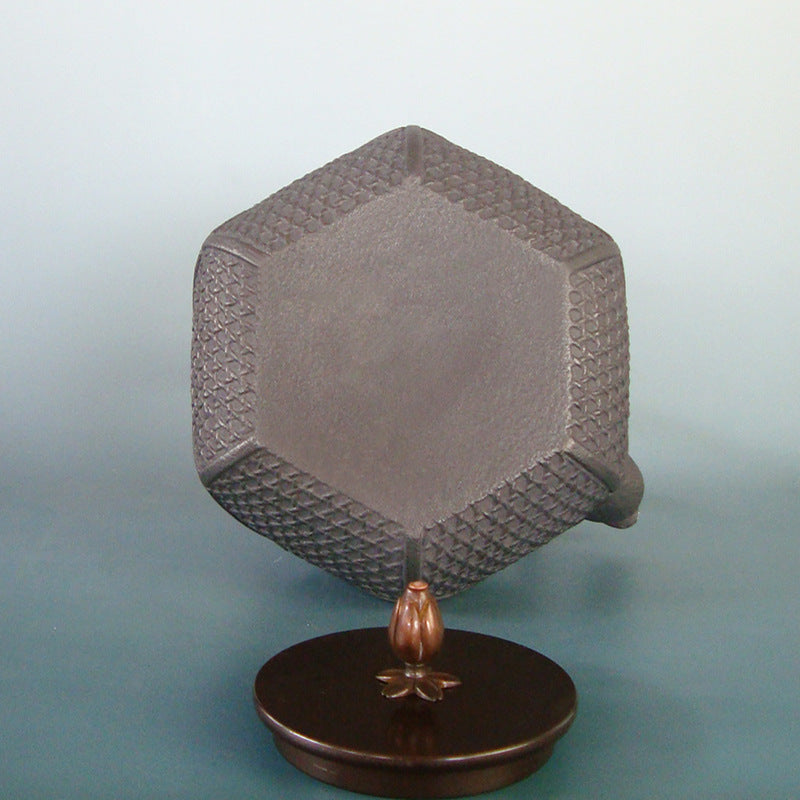 Akari Hand-Painted Cast Iron Pot - Japanese Tea Set Kettle with Half-Lid Design