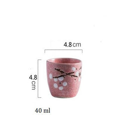 Ceramic Sake Cup - Japanese Retro Wine Glass, High-Temperature Fired Ceramic
