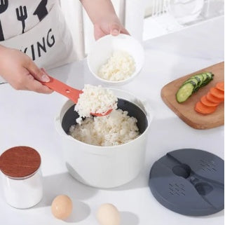 Microwave Rice Cooker - 2L Food-Grade PP Steamer for Quick, Fluffy Rice