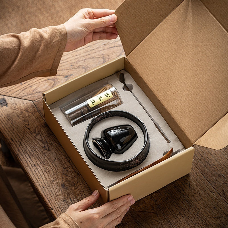 Matcha Tools Blender Set - Complete Bamboo Matcha Whisk & Bowl Set