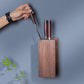 Vertical Wooden Knife Rack - Wall-Mounted Kitchen Knife Holder with Modern Minimalist Design