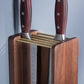 Vertical Wooden Knife Rack - Wall-Mounted Kitchen Knife Holder with Modern Minimalist Design