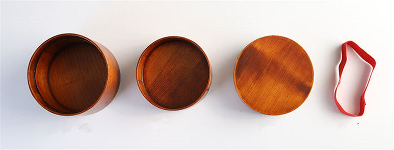 Japanese Solid Wood Bento Box - Handcrafted Natural Lunch Box