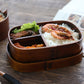 Japanese Style Wooden Bento Box - Minimalist Square Lunch Box
