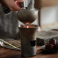 Gilded Side-Handle Kyusu Teapot - Handmade Japanese Pottery Teapot with Ceramic Glaze Finish