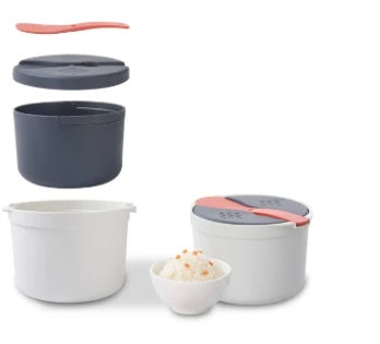 Microwave Rice Cooker - 2L Food-Grade PP Steamer for Quick, Fluffy Rice