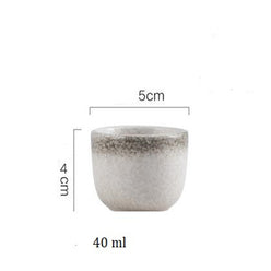 Ceramic Sake Cup - Japanese Retro Wine Glass, High-Temperature Fired Ceramic