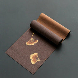 Ginkgo Biloba Tea Table Runner - Japanese Waterproof Fiber Mat