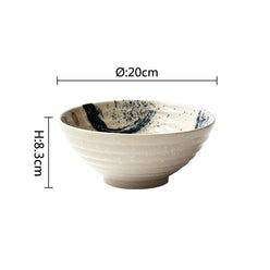 Japanese Ceramic Ramen Bowl - Handcrafted Large Noodle Bowl