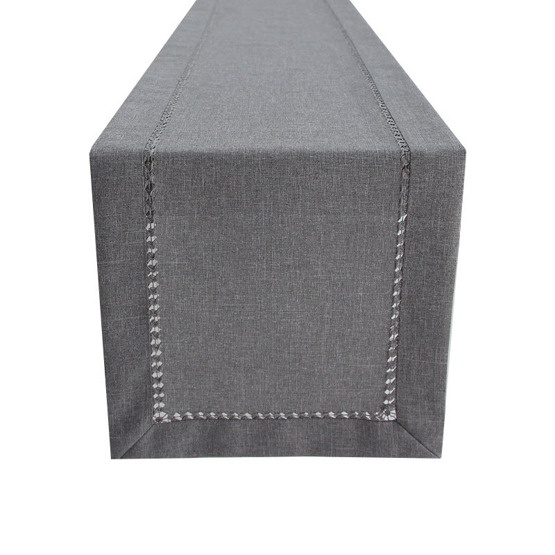 Imitation Linen Polyester Table Runner – Modern Minimalist Coffee Table Decor
