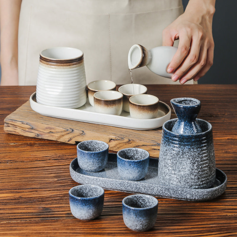 Japanese Ceramic Sake Cup - Retro Shochu & White Wine Cup, Hand-Glazed Mini Ceramic
