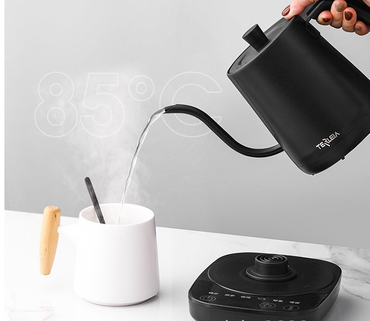 Slender Mouth Electric Kettle - Compact Stainless Steel Touch-Control Kettle