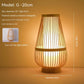 Japanese Atmosphere Table Lamp - Rechargeable Bamboo Light, Retro Minimalist Design