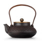 Akari “Purple Bamboo” Cast Iron Teapot - 0.9L Japanese-Style Kettle with Copper Detailing
