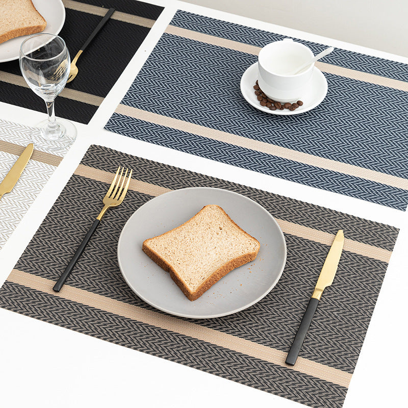 Japanese Waterproof & Oil-Proof Heat-Resistant Table Mats - PVC Light Luxury Placemats