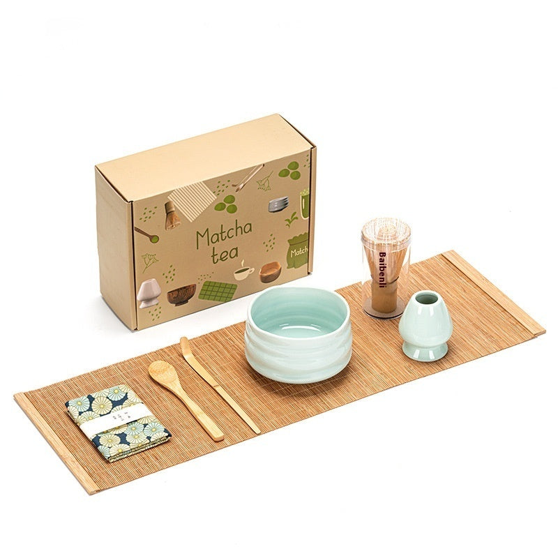 Matcha Tools Blender Set - Complete Bamboo Matcha Whisk & Bowl Set