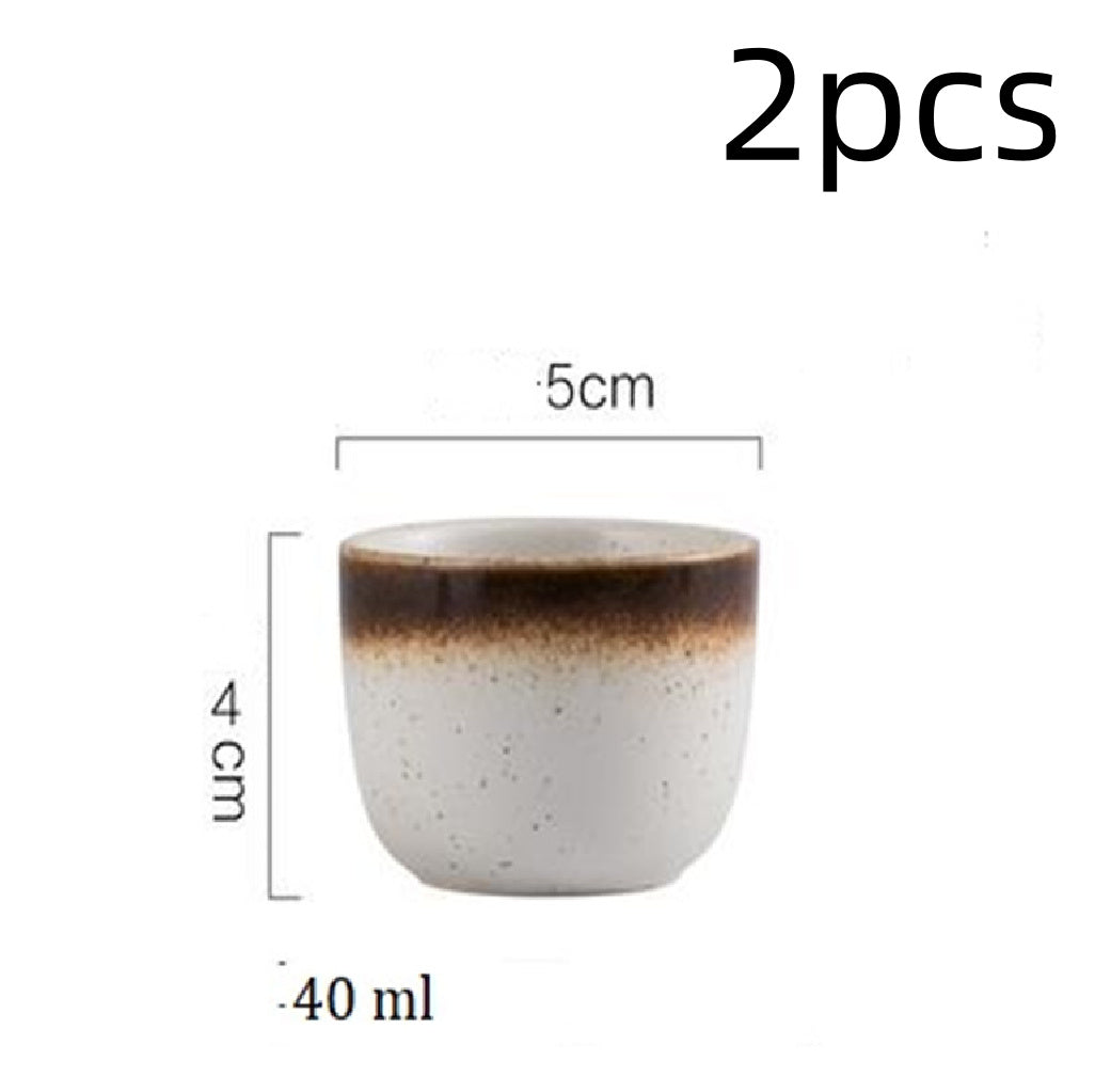 Ceramic Sake Cup - Japanese Retro Wine Glass, High-Temperature Fired Ceramic
