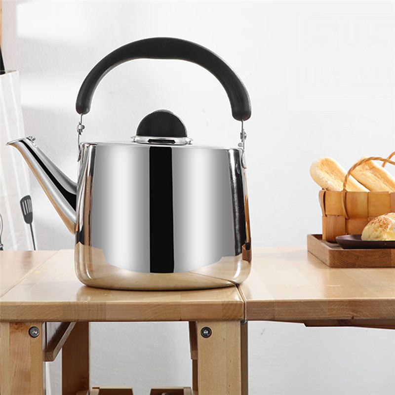 Stainless Steel Kettle - Food-Grade 304 Steel Whistling Kettle for Gas & Induction Cooktops