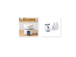 Household Mini Rice & Porridge Cooker - Ceramic Liner, Non-Stick Design