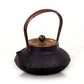Akari “Purple Bamboo” Cast Iron Teapot - 0.9L Japanese-Style Kettle with Copper Detailing
