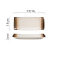 Japanese Ceramic Sushi Plates - Rectangular Porcelain Serving Dish with Underglaze Finish