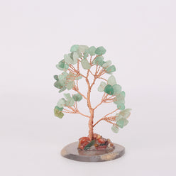 Japanese Healing Crystal Tree - Citrine & Red Agate Feng Shui Table Ornament