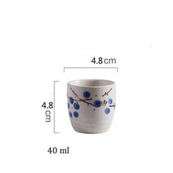Ceramic Sake Cup - Japanese Retro Wine Glass, High-Temperature Fired Ceramic