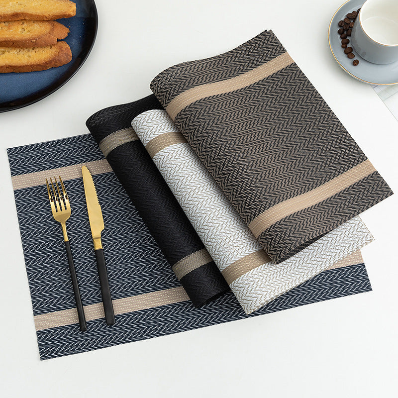 Japanese Waterproof & Oil-Proof Heat-Resistant Table Mats - PVC Light Luxury Placemats