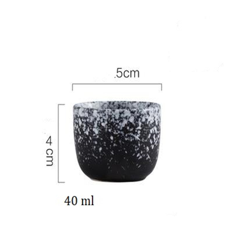Ceramic Sake Cup - Japanese Retro Wine Glass, High-Temperature Fired Ceramic