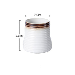 Japanese Ceramic Sake Cup - Retro Shochu & White Wine Cup, Hand-Glazed Mini Ceramic