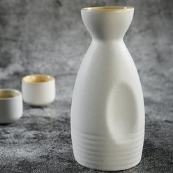 Japanese Sake Set - Handcrafted Ceramic Sake Pot & Cups, Ancient-Inspired Design