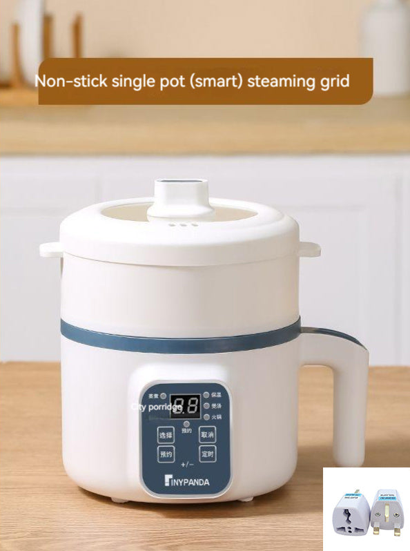 Household Mini Rice & Porridge Cooker - Ceramic Liner, Non-Stick Design
