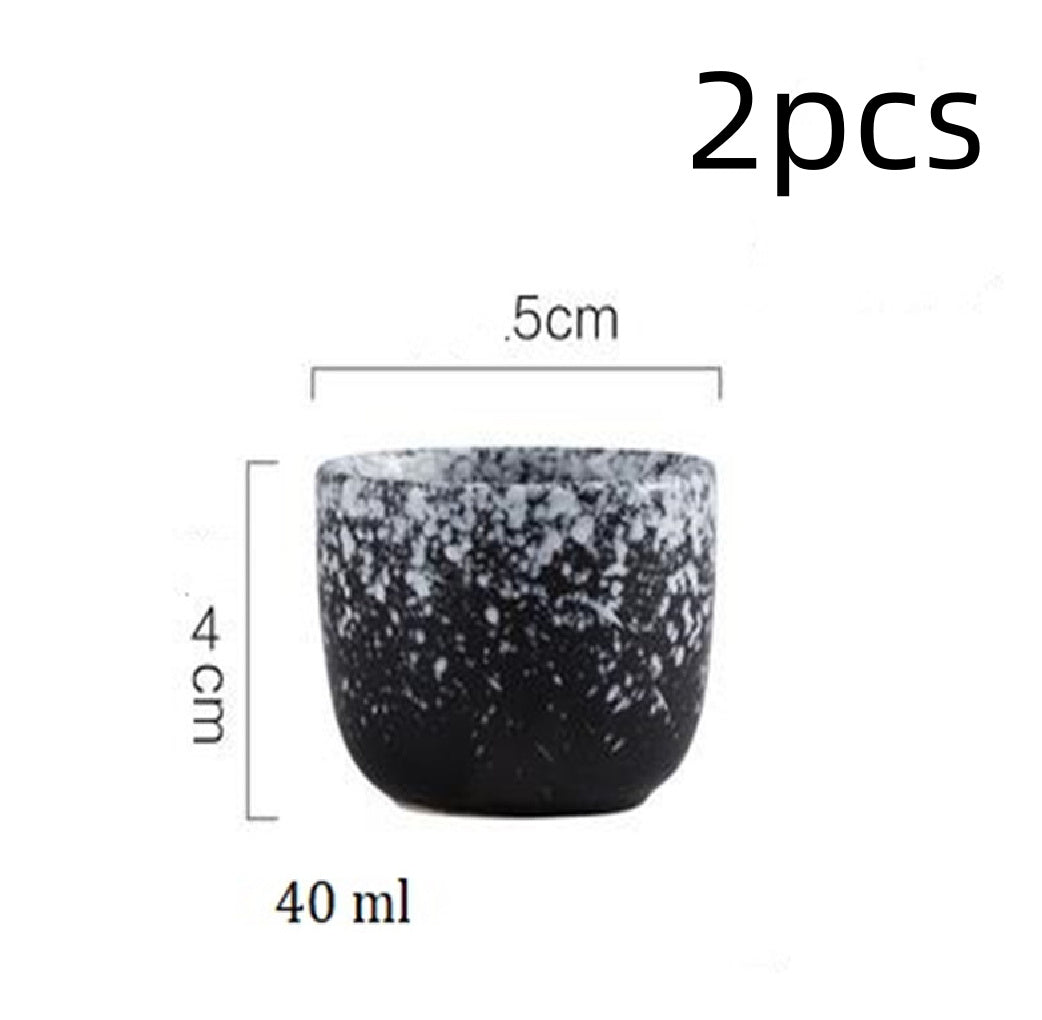 Ceramic Sake Cup - Japanese Retro Wine Glass, High-Temperature Fired Ceramic