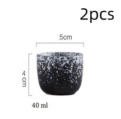 Ceramic Sake Cup - Japanese Retro Wine Glass, High-Temperature Fired Ceramic