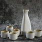 Japanese Sake Set - Handcrafted Ceramic Sake Pot & Cups, Ancient-Inspired Design