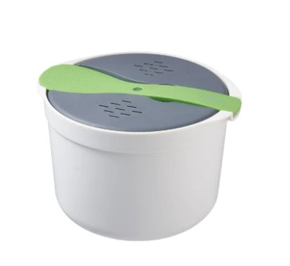 Microwave Rice Cooker - 2L Food-Grade PP Steamer for Quick, Fluffy Rice