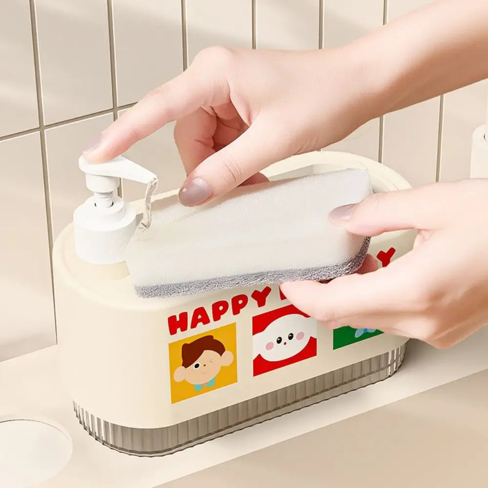 2-in-1 Kitchen Soap Dispenser with Sponge Holder