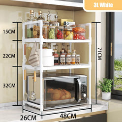 Adjustable Multi-Layer Kitchen Organizer with Heat-Safe Open Design