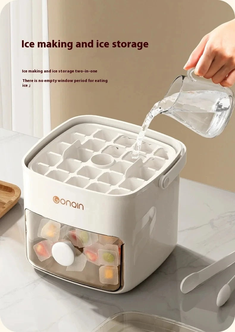 Easy-Press Ice Cube Tray – Portable Ice Maker for Perfect Cubes Every Time