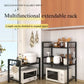 Adjustable Multi-Layer Kitchen Organizer with Heat-Safe Open Design