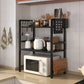 Adjustable Multi-Layer Kitchen Organizer with Heat-Safe Open Design