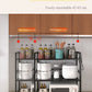 Adjustable Multi-Layer Kitchen Organizer with Heat-Safe Open Design