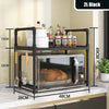 Adjustable Multi-Layer Kitchen Organizer with Heat-Safe Open Design