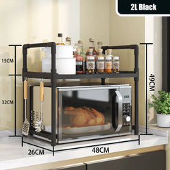 Adjustable Multi-Layer Kitchen Organizer with Heat-Safe Open Design