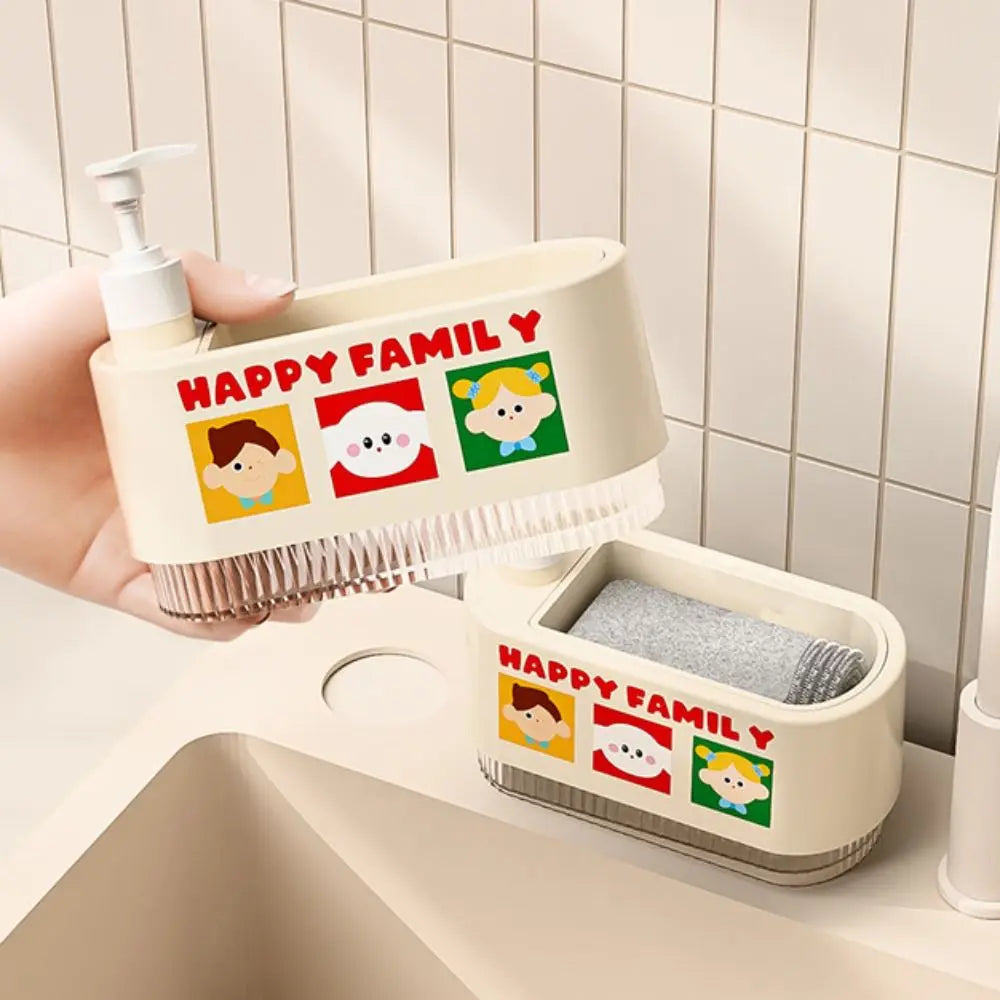 2-in-1 Kitchen Soap Dispenser with Sponge Holder