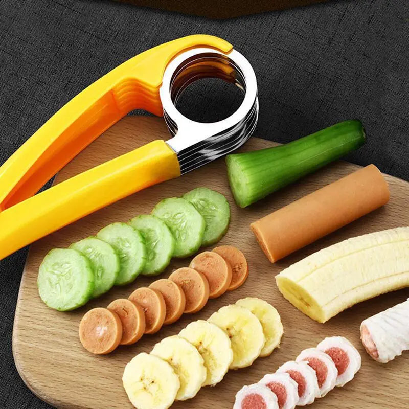Quick-Slice Kitchen Tool – Effortless Banana, Sausage & Cucumber Cutter